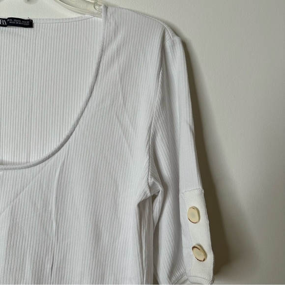 White Zara Women Top - Picture 6 of 7